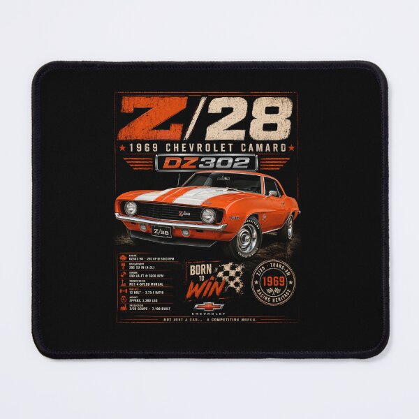 Item preview, 1969 Camaro Z/28 DZ302 Trans-Am Classic Muscle Car Vintage Art designed and sold by TheArtOfCar.