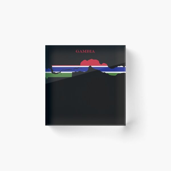 Item preview, Gambia Map Flag Silhouette West Africa Travel Pride Gift designed and sold by NTGUILTY.