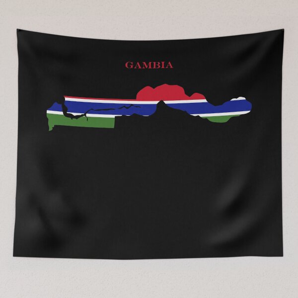 Item preview, Gambia Map Flag Silhouette West Africa Travel Pride Gift designed and sold by NTGUILTY.