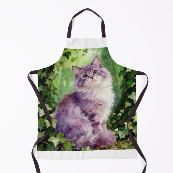 Item preview, Purple Cat Among Ivy designed and sold by Shelley Loewnau-Jones Studio.