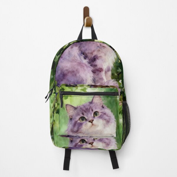 Item preview, Purple Cat Among Ivy designed and sold by Shelley Loewnau-Jones Studio.