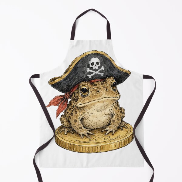 Item preview, Arrr Toad: Whimsical Pirate Frog on Gold Coin designed and sold by Clavivs.