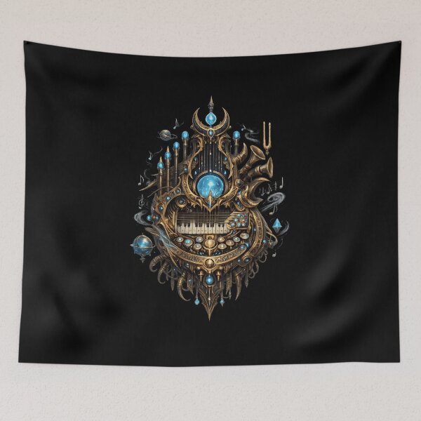 Item preview, Celestial Alien Instrument T-Shirt | Mystical Cosmic Music Graphic Tee designed and sold by XxZainStylexX.