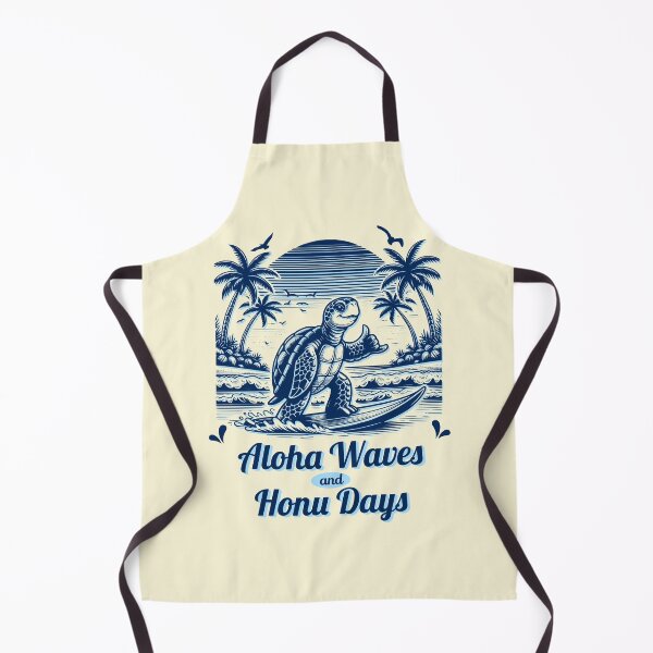 Item preview, Aloha Waves and Honu Days Surfing Sea Turtle Design | Hawaiian Beach Retro Art designed and sold by Sachie's Studio.