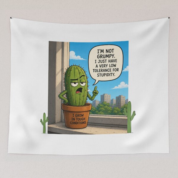 Item preview, Grumpy Cactus With Attitude designed and sold by Blueberry-art23.
