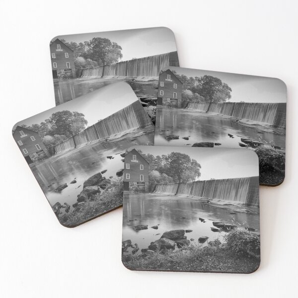 Item preview, Black and White old Mill at Waterfall designed and sold by Craig Kauzmann.