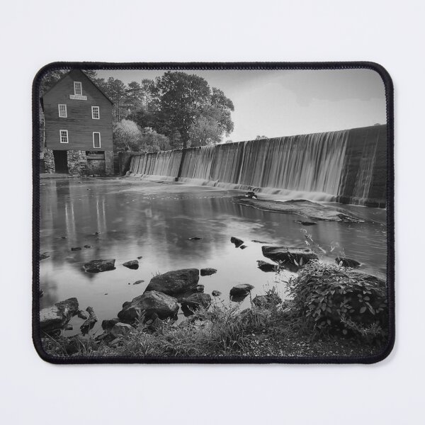 Item preview, Black and White old Mill at Waterfall designed and sold by Craig Kauzmann.
