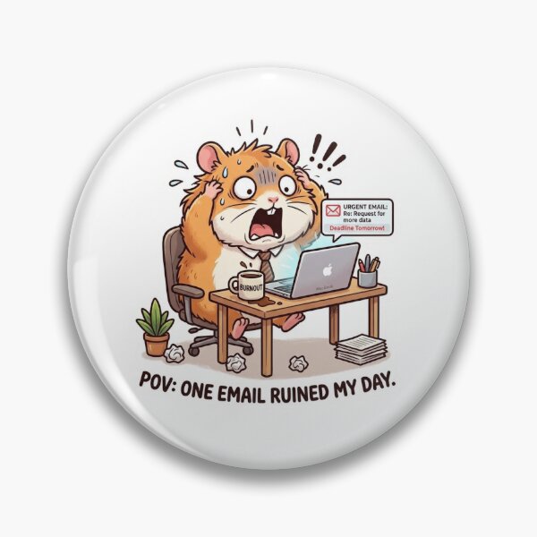 Item preview, One Email Ruined My Day - Office Day Sticker designed and sold by Softbear Atelier.