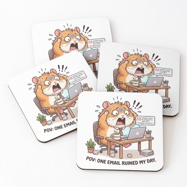 Item preview, One Email Ruined My Day - Office Day Sticker designed and sold by Softbear Atelier.