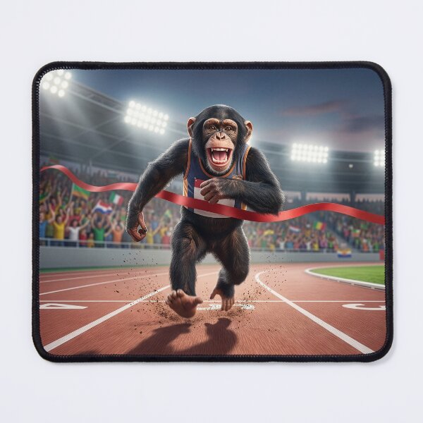 Item preview, Chimpanzee Breaks the Victory Tape designed and sold by Tridentulus.