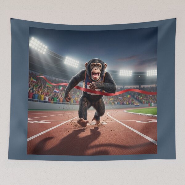 Item preview, Chimpanzee Breaks the Victory Tape designed and sold by Tridentulus.