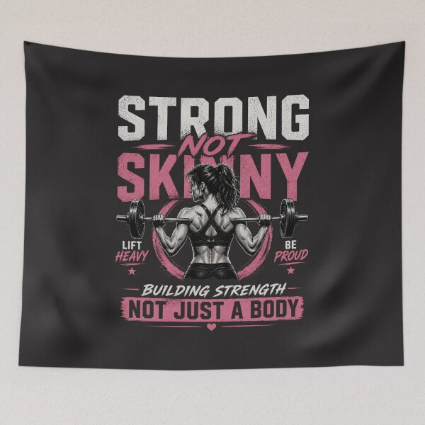 Item preview, Strong Not Skinny Women Gym Fitness Motivation Design designed and sold by Drip5.
