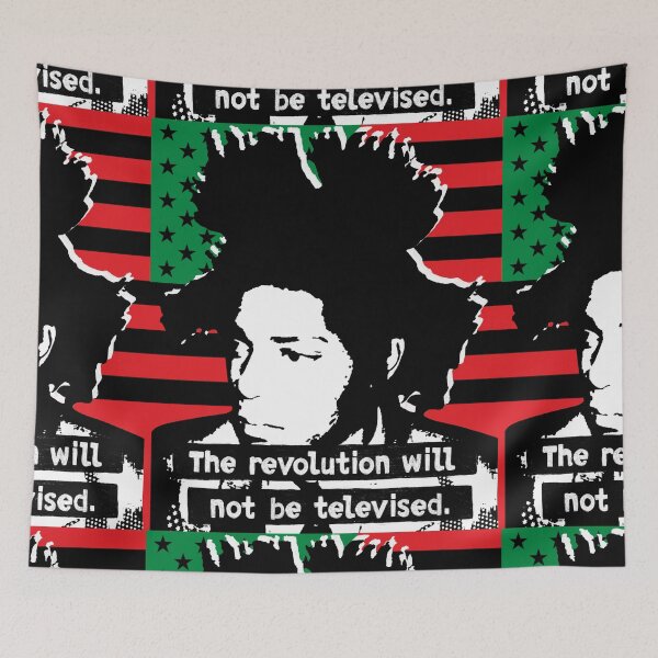 Item preview, David Hammons African American Flag Gil Scott Heron Graffiti Artist Portrait Tribute, by FFFFt  designed and sold by FFFFt.