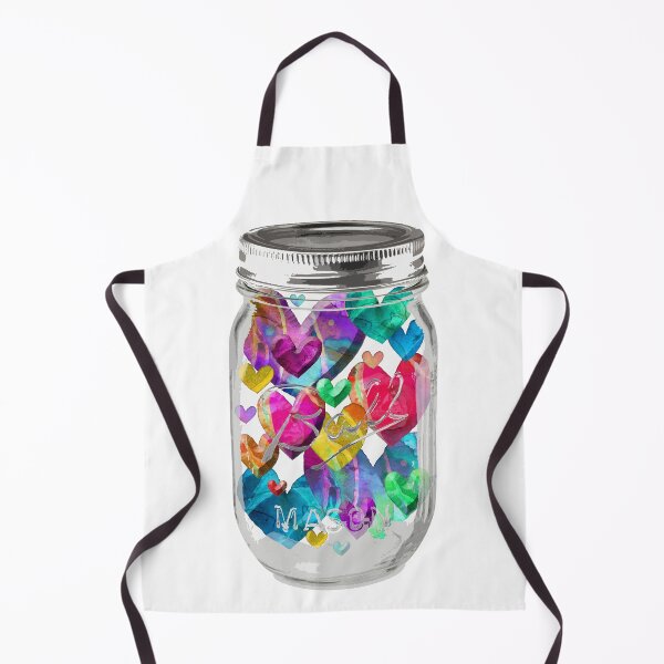 Item preview, Mason Jar Of Hearts Colorful Romantic Love Art designed and sold by Sharon Cummings Art.