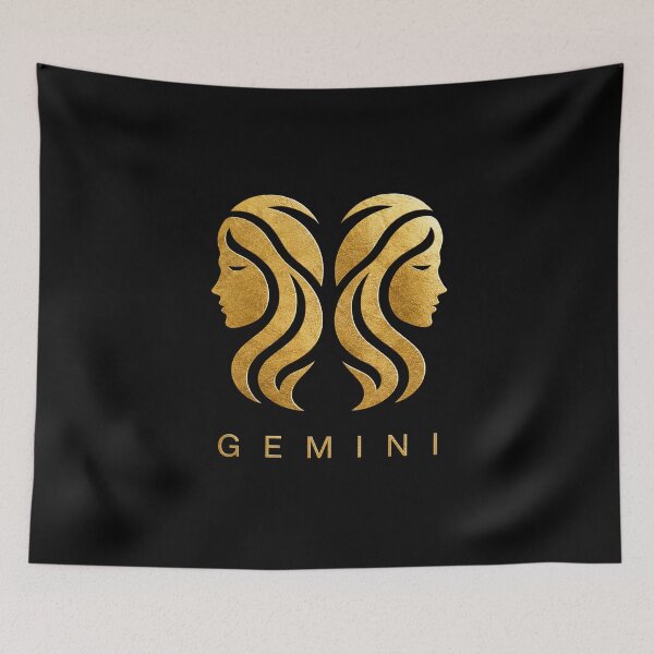 Item preview, GEMINI zodiac sign golden style designed and sold by CMYKStudio.