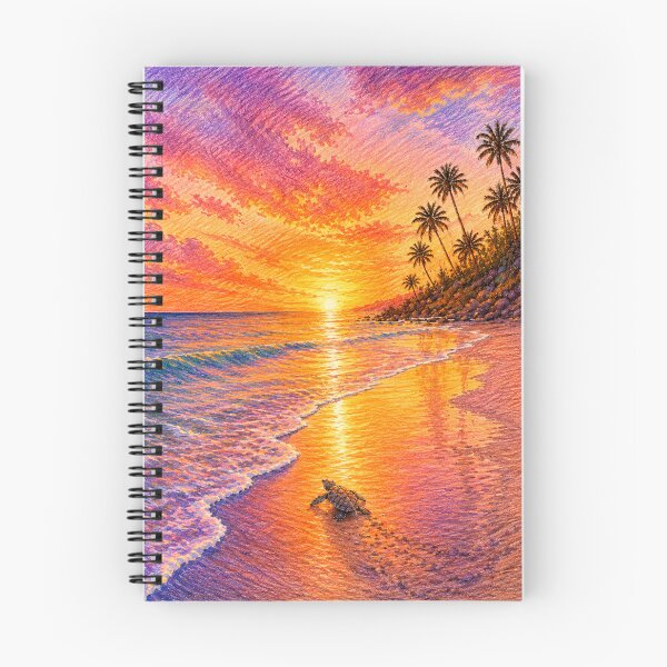 Item preview, Sunset Beach Sea Turtle designed and sold by Bara Lune Design .