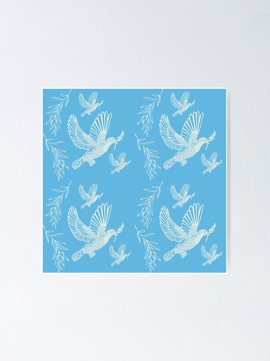 Thumbnail 1 of 3, Poster, Papercut Dove Pattern designed and sold by EHampson18.