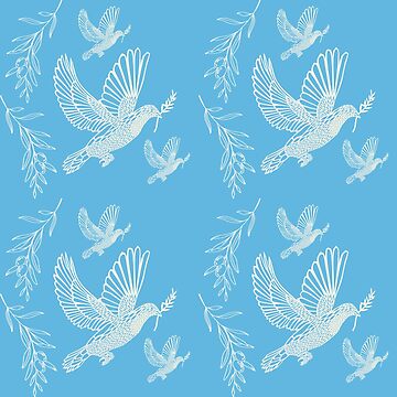 Artwork thumbnail, Papercut Dove Pattern by EHampson18