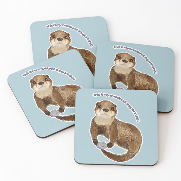 Item preview, Kelpie the Otter shows their Emotional Comfort Shell designed and sold by Blackberries & Moss.