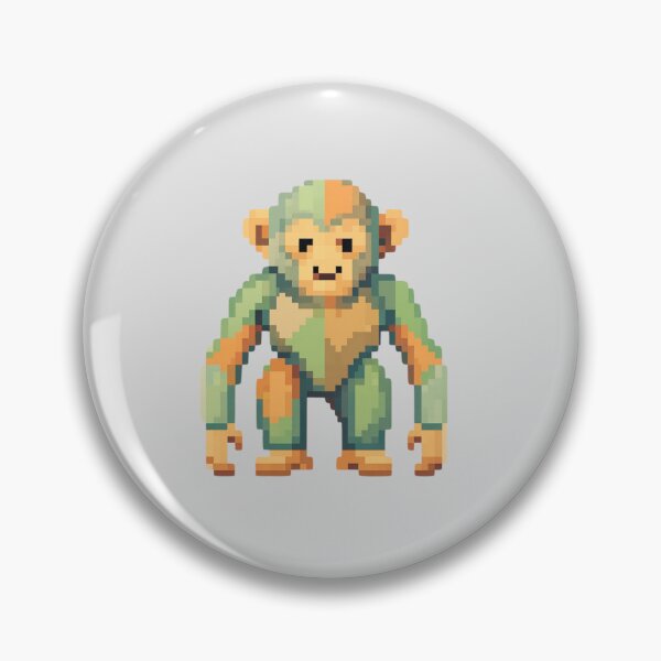 Item preview, Retro Pixel Art Monkey – Gamer Sticker for Vintage Fans designed and sold by bsbd-action.