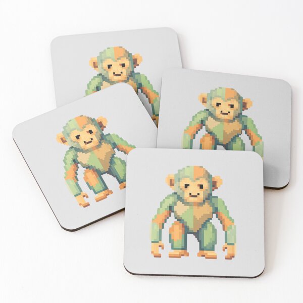 Item preview, Retro Pixel Art Monkey – Gamer Sticker for Vintage Fans designed and sold by bsbd-action.