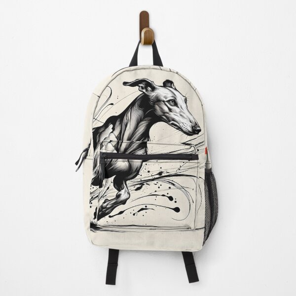 Item preview, Galgo in Motion – Sumi-e Greyhound Art Print with Ink Flow Lines designed and sold by GALOGO – Art for Sighthounds & Animal Welfare.