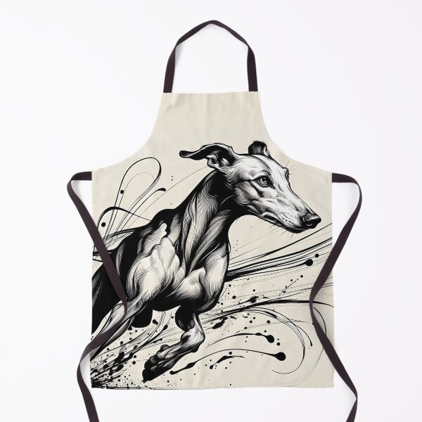 Artikelvorschau, Galgo in Motion – Sumi-e Greyhound Art Print with Ink Flow Lines entworfen und verkauft von GALOGO – Art for Sighthounds & Animal Welfare.