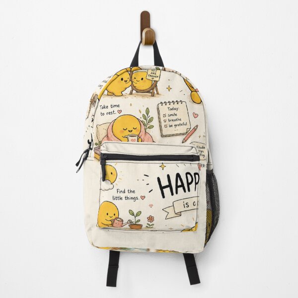 Item preview, Happiness Is A Choice Cute Motivational Yellow Blob Aesthetic designed and sold by CraftMuse19.