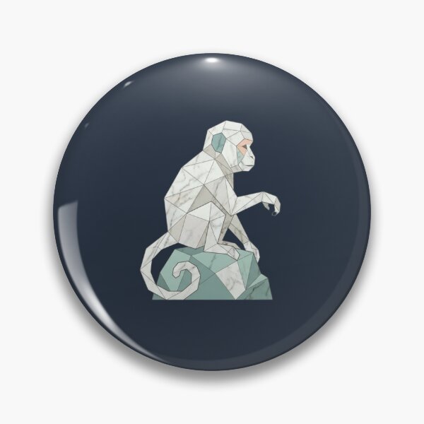 Item preview, Pixelated White Monkey – Desktop Decoration for Computer Enthusiasts designed and sold by bsbd-action.