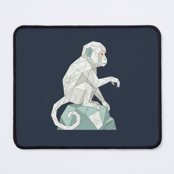 Item preview, Pixelated White Monkey – Desktop Decoration for Computer Enthusiasts designed and sold by bsbd-action.