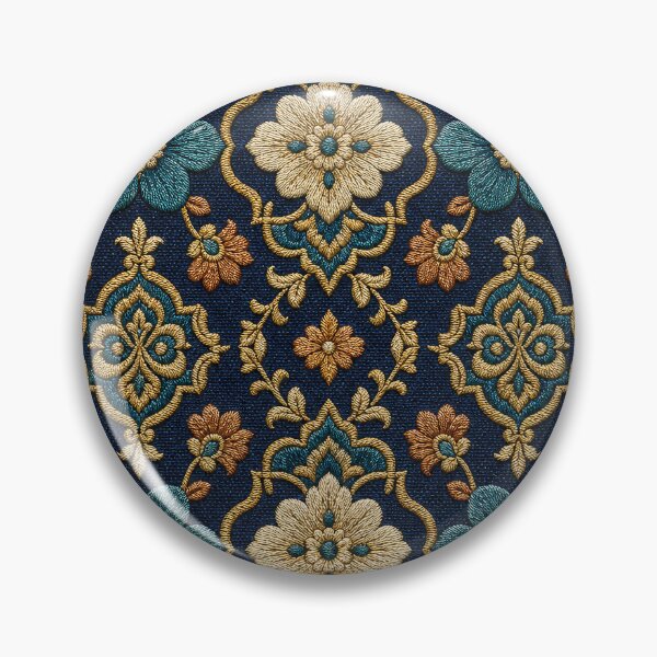 Item preview, Royal Floral Embroidery Damask Pattern designed and sold by frumixart.