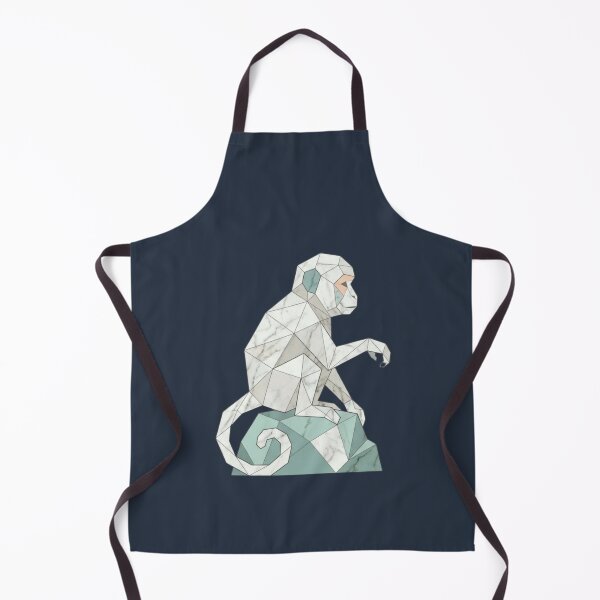 Item preview, Pixelated White Monkey – Desktop Decoration for Computer Enthusiasts designed and sold by bsbd-action.