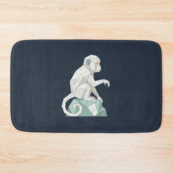 Item preview, Pixelated White Monkey – Desktop Decoration for Computer Enthusiasts designed and sold by bsbd-action.