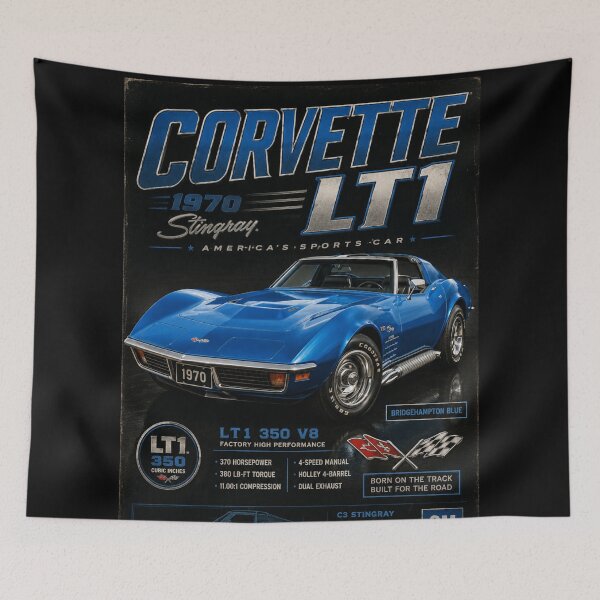 Item preview, 1970 Corvette LT1 Small Block High-Revving Classic Sports Car Vintage Art designed and sold by TheArtOfCar.