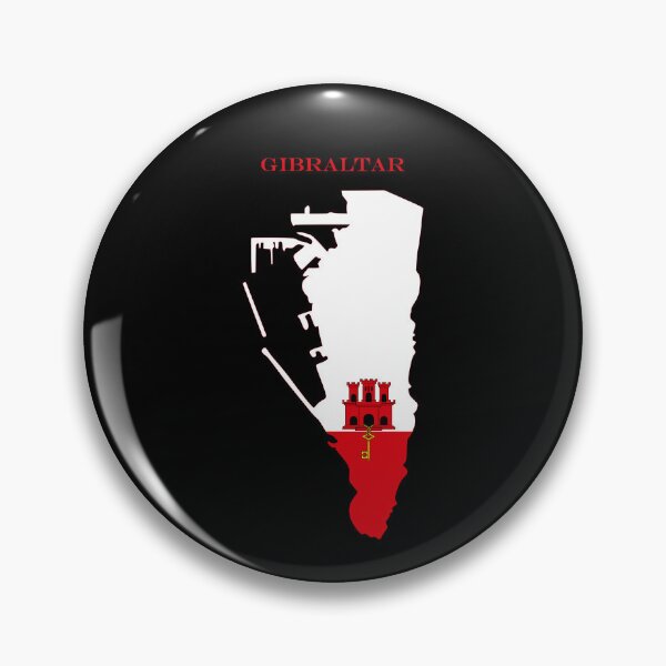 Item preview, Gibraltar Map Flag Silhouette Europe Travel Pride Gift designed and sold by NTGUILTY.