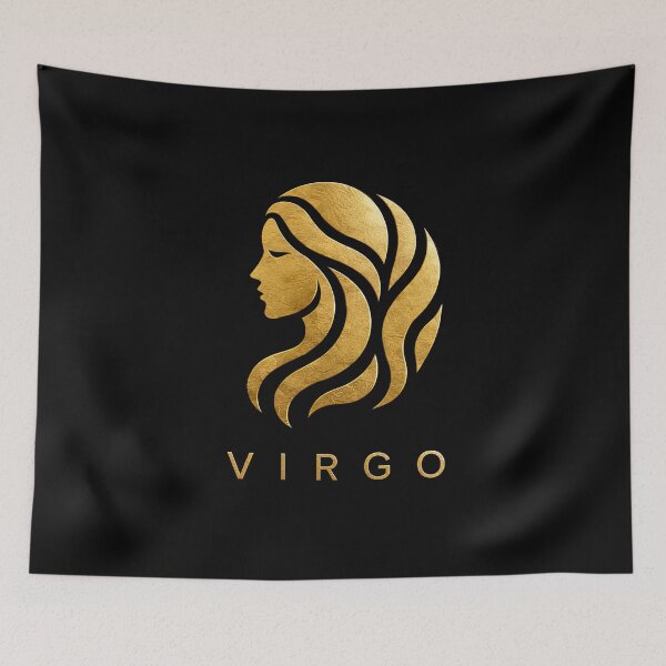 Item preview, VIRGO zodiac sign t-shirt golden style designed and sold by CMYKStudio.
