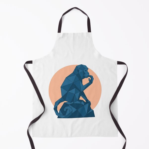 Item preview, Blue Thinking Monkey – Geometric Art for Philosophy Lovers designed and sold by bsbd-action.