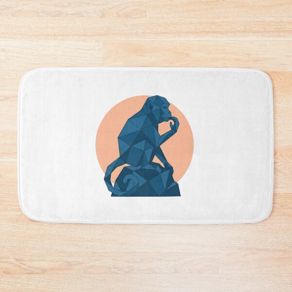 Item preview, Blue Thinking Monkey – Geometric Art for Philosophy Lovers designed and sold by bsbd-action.
