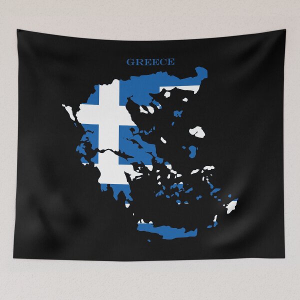 Item preview, Greece Map Flag Silhouette Europe Travel Pride Gift designed and sold by NTGUILTY.