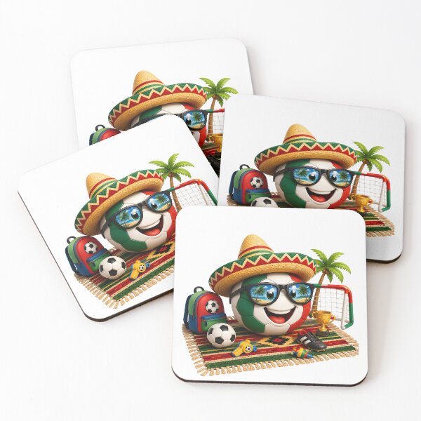 Item preview, México Soccer Fiesta Cartoon – Cute Football Sombrero Design designed and sold by ArtSpark Studio.