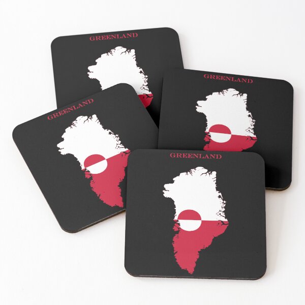 Item preview, Greenland Map Flag Silhouette Arctic Travel Pride Gift designed and sold by NTGUILTY.