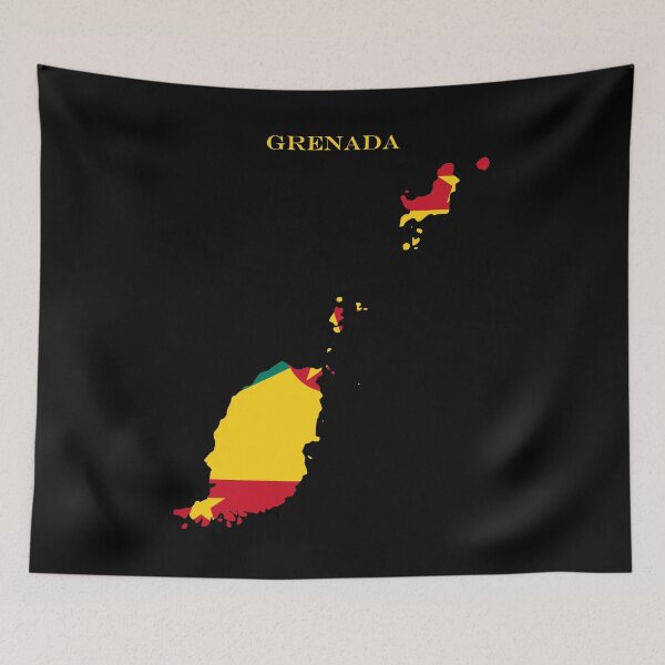 Item preview, Grenada Map Flag Silhouette Caribbean Travel Pride Gift designed and sold by NTGUILTY.