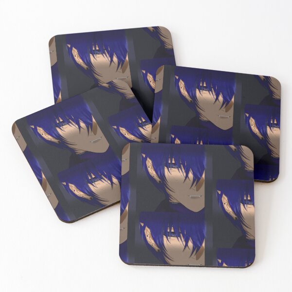 Item preview, Dark Blue Hair Anime Portrait | Emotional Aesthetic Art designed and sold by kerissfantasyart .
