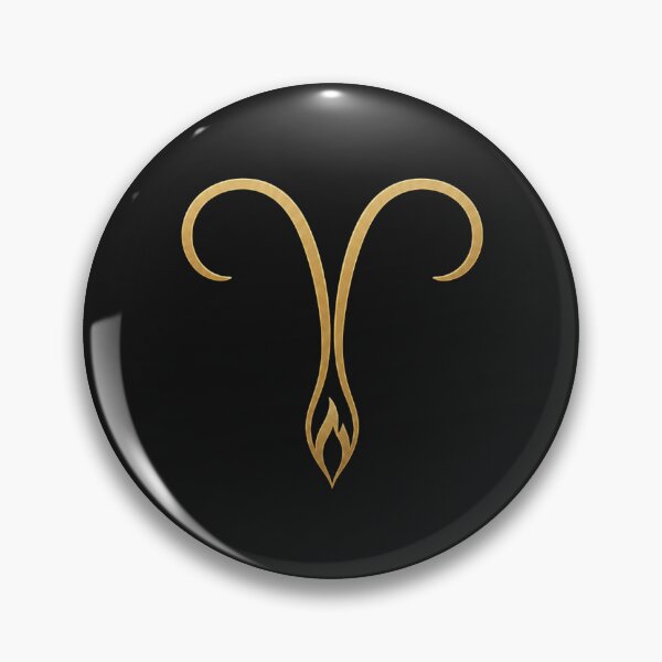 Item preview, Aries Protective Symbol – Minimalist Gold Astrological Logo designed and sold by breveindu.