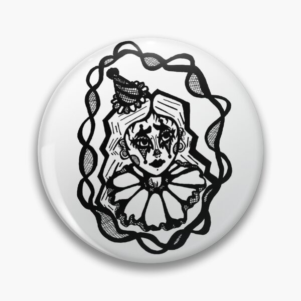 Item preview, Gothic Greyscale Carnival Circus Clown Girl  designed and sold by KayTurtless.