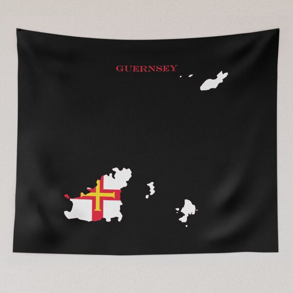Item preview, Guernsey Map Flag Silhouette Europe Travel Pride Gift designed and sold by NTGUILTY.
