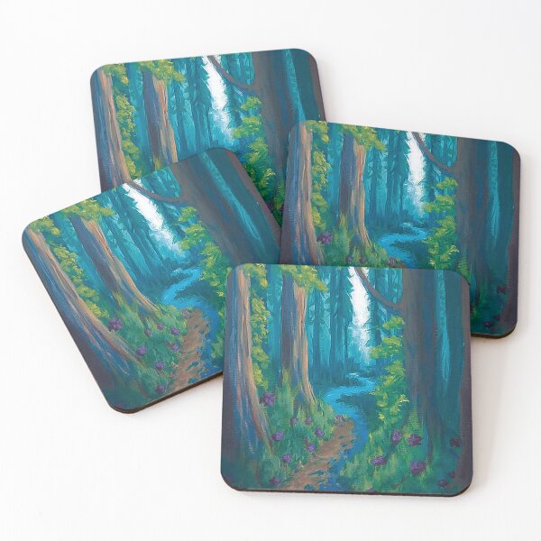 Item preview, Forest Trail Landscape Art Print– Nature Woodland Wall Art Painting designed and sold by Fipadsa.
