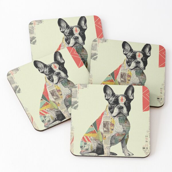 Item preview, French Bulldog puppy dog collage designed and sold by MendaciousMina.