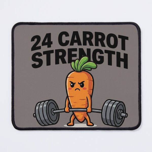 Item preview, 24 Carrot Strength: Funny Gym Carrot T-Shirt designed and sold by Wild Hare.