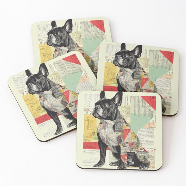Item preview, French Bulldog puppy dog collage designed and sold by MendaciousMina.